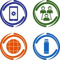 Network Settings and Connected Users Icon vector