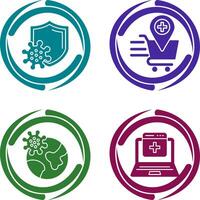 Virus Protection and Online Health Icon vector