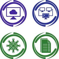 Cloud Systems and Connected Icon vector