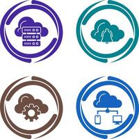 Alert and Server Icon vector