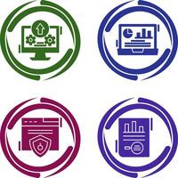 Upload and Dashboard Icon vector