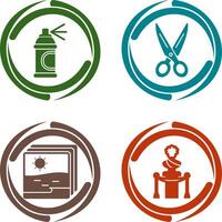 Spray and Scissors Icon vector