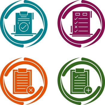 Today to Done Check List and Checkmark Icon vector