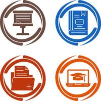 tablero y libro icono vector