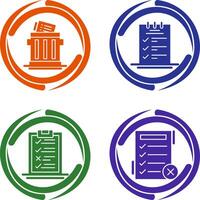 Trash List and Booking CheckList Icon vector