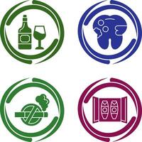 Wine and Caries Icon vector