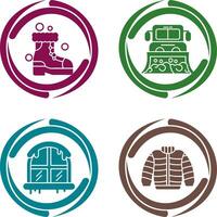 Snowshoes and Truck Icon vector