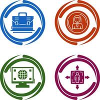 Briefcase and User Icon vector