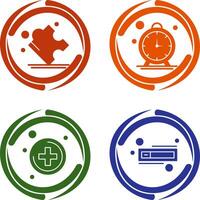 Puzzle and Stop Watch Icon vector