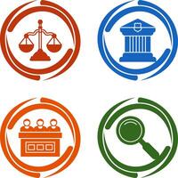 Balance and Courthouse Icon vector