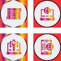 Rating and Data Storage Icon vector