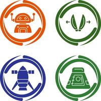 robot and playload Icon vector