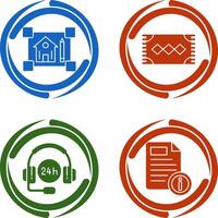 blueprint and rug Icon vector