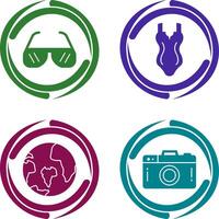 Sun Glasses and Swim Icon vector