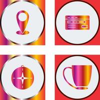 location and credit card Icon vector