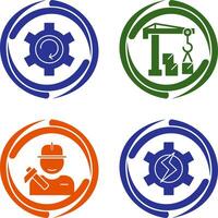 Upgrade and Robotic Arm Icon vector