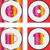 cookie and doughnut Icon vector