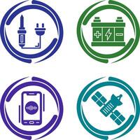 Soldering and Battery Icon vector