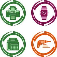 Smartwatch and Printer Icon vector