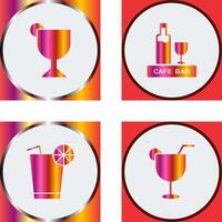 drinks cafe and sherry Icon vector