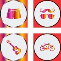 Hipster Style and Shorts Icon vector