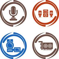 Microphone and Sound System Icon vector