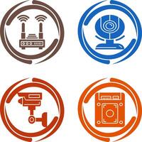 Router and Web Cam Icon vector