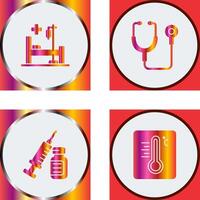 Stethoscope and Hospital Icon vector