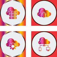 Alert and Server Icon vector