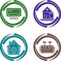 Air Conditioner and Home Automation Icon vector