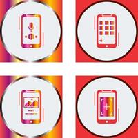 Voice Record and Device Icon vector