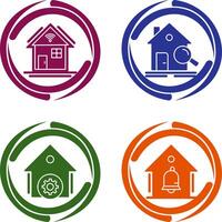 Search and Smart Home Icon vector