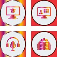 Online Course and distance Icon vector