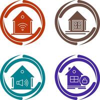 Smart Home and Window Icon vector