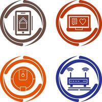 Smart Phone and Chat and Laptop Icon vector