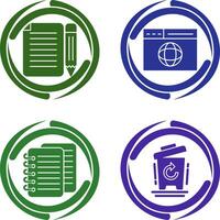 page and web page Icon vector
