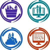 graphic tools and creative design Icon vector