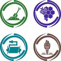 Digging and Honeycomb Icon vector