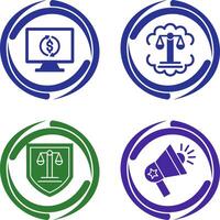 Demonstrator and Justice Scale Icon vector