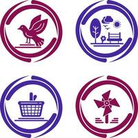 Parking and Bird Icon vector