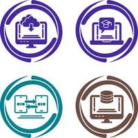 Download and E Learning Icon vector