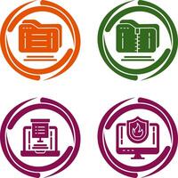 Folder and Compressed Icon vector