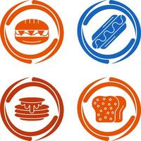 Sandwich and Hotdog Icon vector