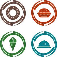 Donut and Pie Icon vector