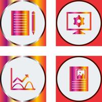 write feedback and computer settings Icon vector