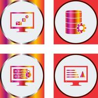 digital marketing and database management Icon vector