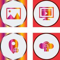 albums and streaming Icon vector