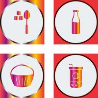 sugar and Milk bottle Icon vector