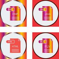 PHP and Java Icon vector