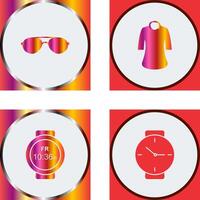 Ladies Shirt and Sunglasses Icon vector